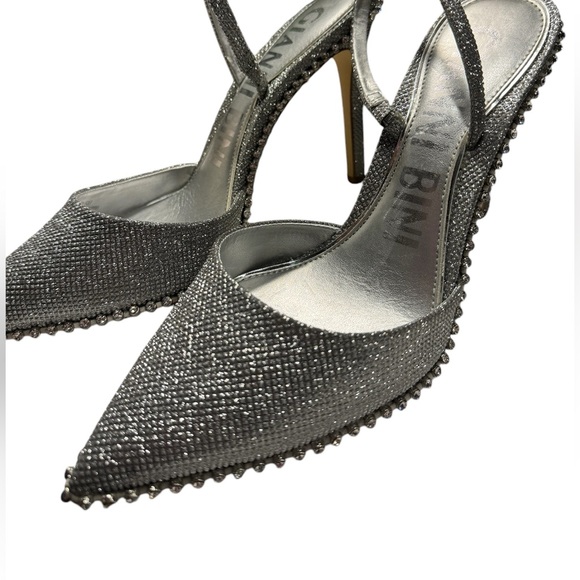 GIANNI BINI  gorgeous silver dress heels; EUC: Very elegant! - Picture 4 of 11